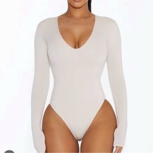 v-ery plunged bodysuit